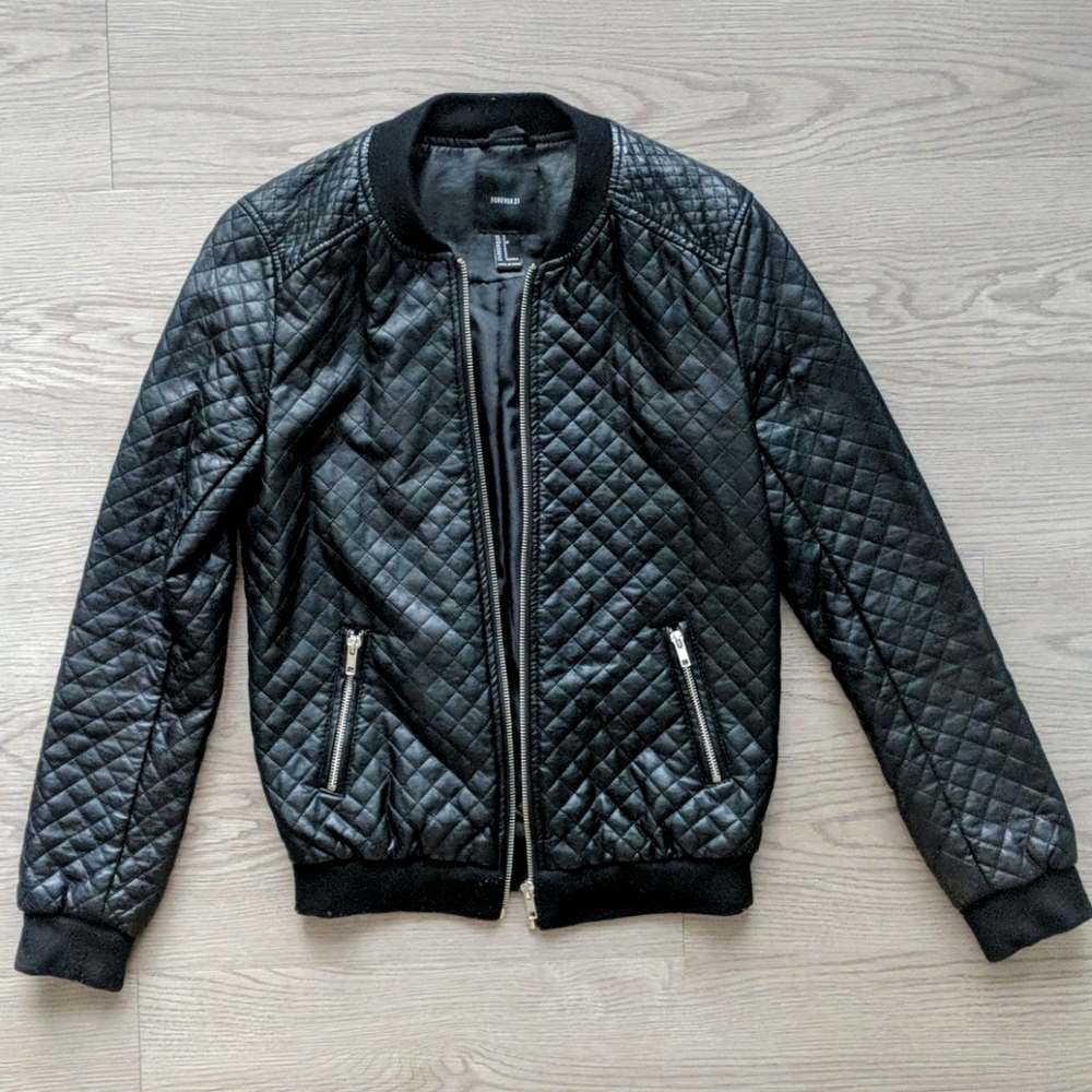Forever 21 Dimpled Faux Leather Jacket